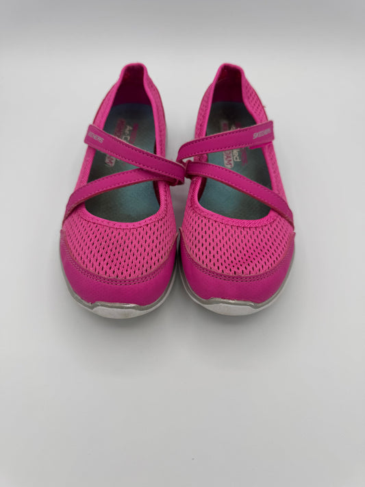 Skechers Air-Cooled Mary Jane Pink/Silver/White 2 (Big Kid)