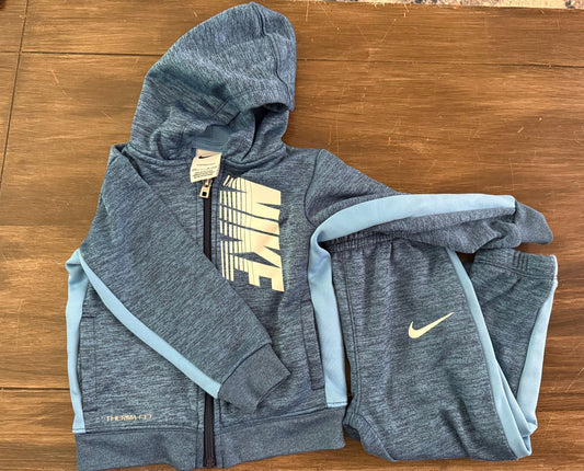 Nike sweatsuit Nike blue sweat suit. Zip up and pants 24 Months