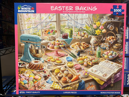 White Mountain Puzzle 1000 piece puzzle. No smoking/No pet home. Assembled once.