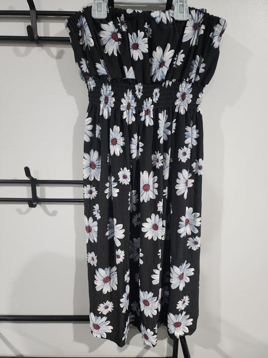 5th & Love, XL Dress, Strapless Navy w. Blue Flowers Women's - XL