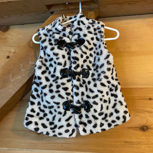 Little Las 18m faux fur leopard print vest  18 Months