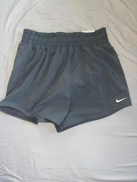 Nike, size medium, shorts NWT, gray and white logo, with liner 8