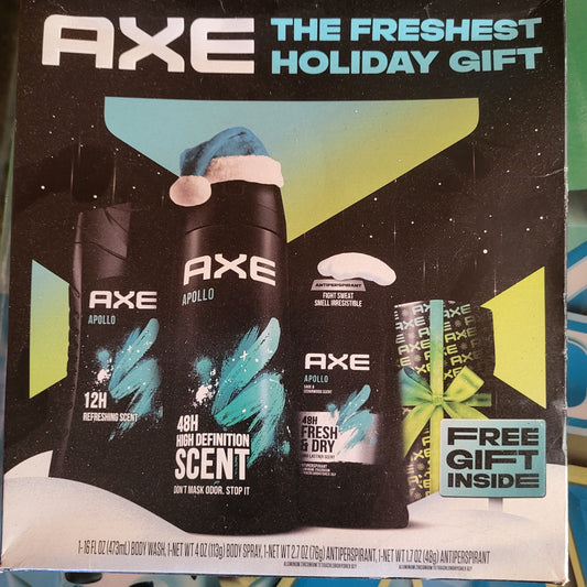 Axe Holiday Gift Set Scent- Apollo. Body wash, body spray, deodorant