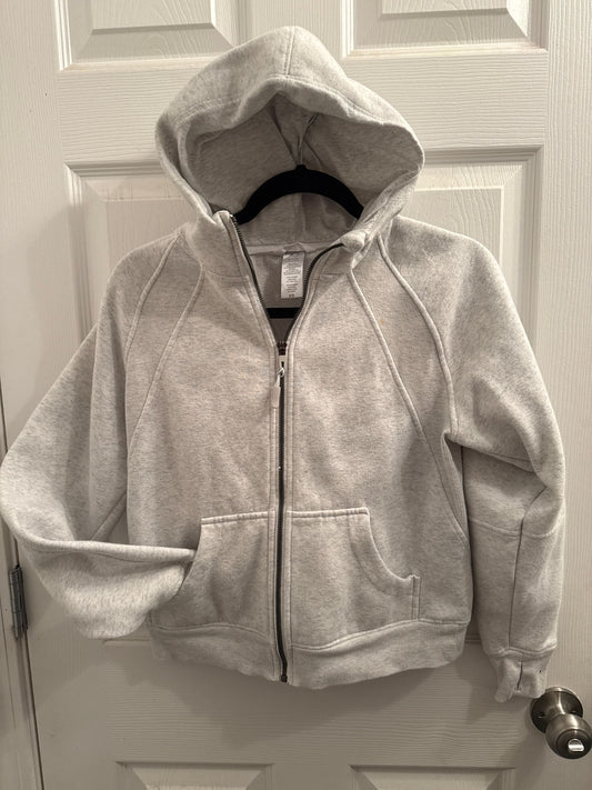 Jockey Gray hoodie zip-front sweatshirt Women's - XS