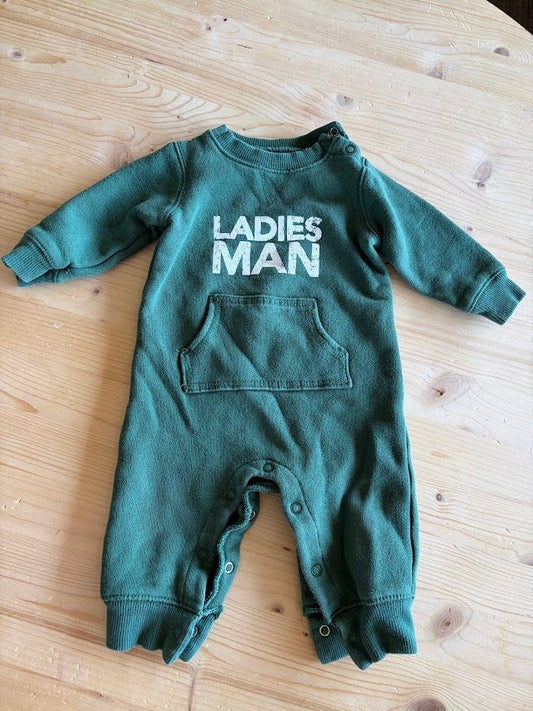 Carters, 9m, Romper Sweatshirt Green Sweatshirt Romper 9 Months