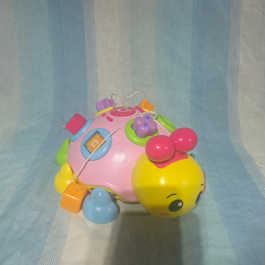Coqin musical ladybug crawling toy Shape sorting attached blocks Infant