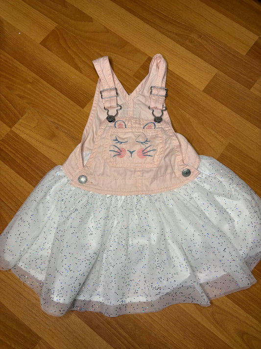 Oshkosh Bunny Overalls w Tutu 2T