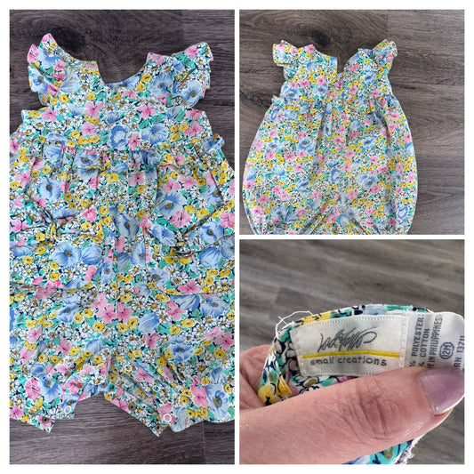 Lord & Taylor Lord & Taylor Girls Floral Romper 12m EUC 12 Months
