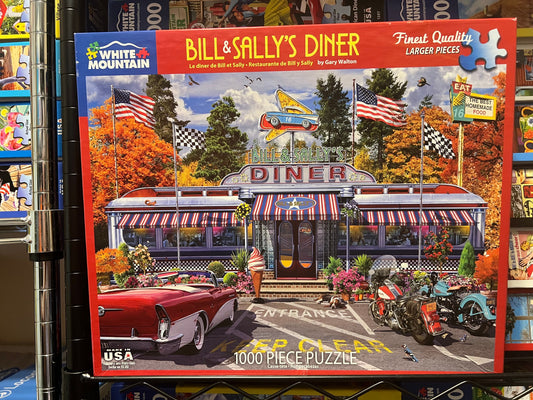 White Mountain Puzzle 1000 piece puzzle. No smoking/No pet home. Assembled once.