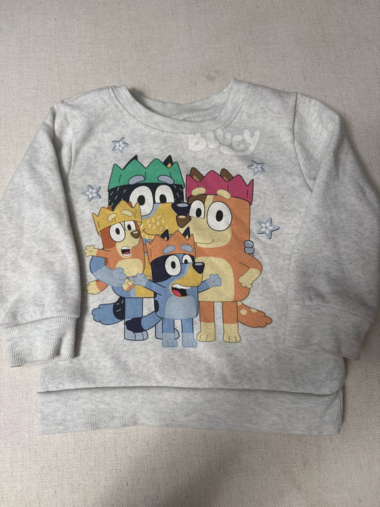 Bluey GUC winter bluey sweatshirt 3T
