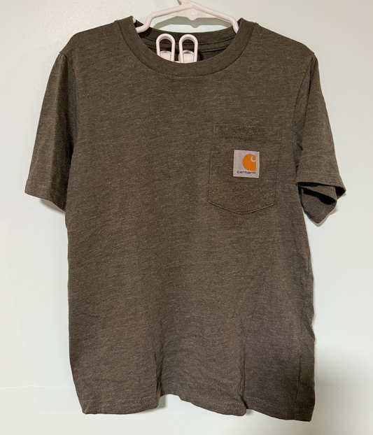 Carhartt Green t shirt with pocket. Size 6 Junior 6
