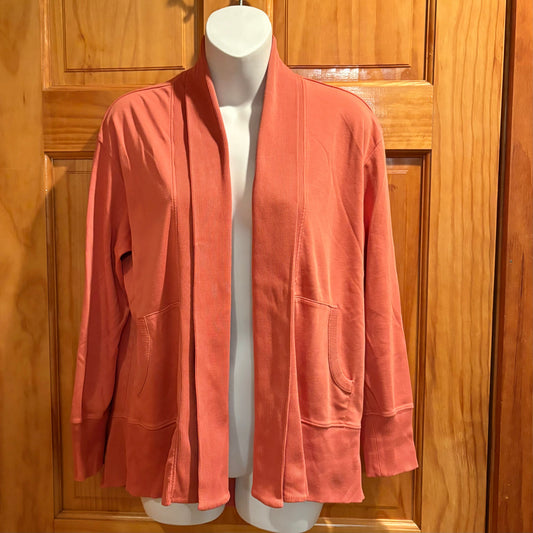 L. L. Bean size L Large PETITE 100% supima cotton cardigan with pockets Women's - L