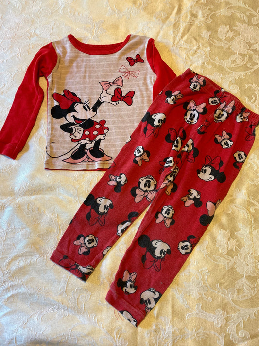 Disney, 3T Minnie Mouse pajama set long sleeve shirt and pants 3T