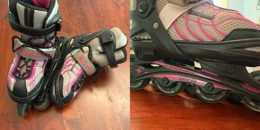 Schwinn Rollerblades, Inline Skates Adjustable sizes kids 1-4, black and pink, girls, boys Skating
