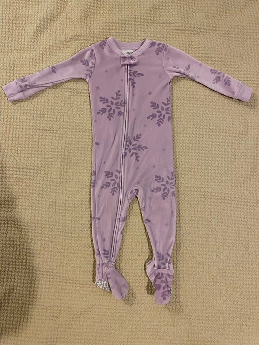 Carters Velvet footed onesie 12 Months
