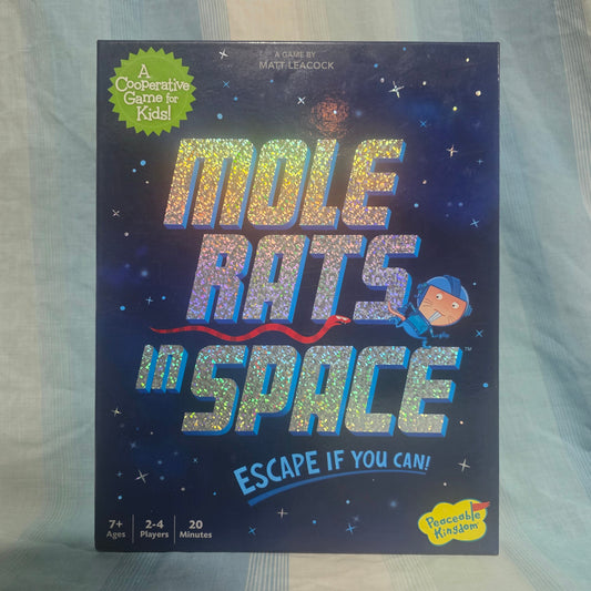 Mole Rats in Space cooperative board game ages 7 and up, with a typical playtime of approximately 20 minute Games