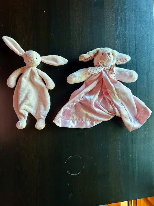 Baby Jellycat and Bearington Baby Collection Lovey Lovey Bundle - 2 Pieces - bunny and bear in pink. Plush Toys