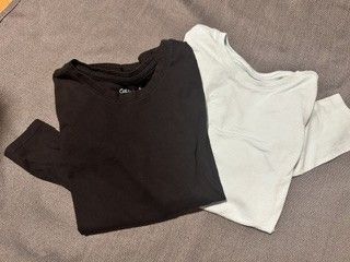 Cat & Jack and Wonder Nation 2 Pack Bundle of LS Black and Lt. Blue TShirts 7