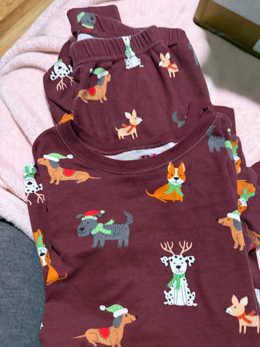 Pj place 2 piece dog Christmas pjs 14