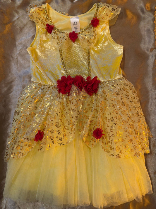 Little Adventures Belle yellow rose dress 3T