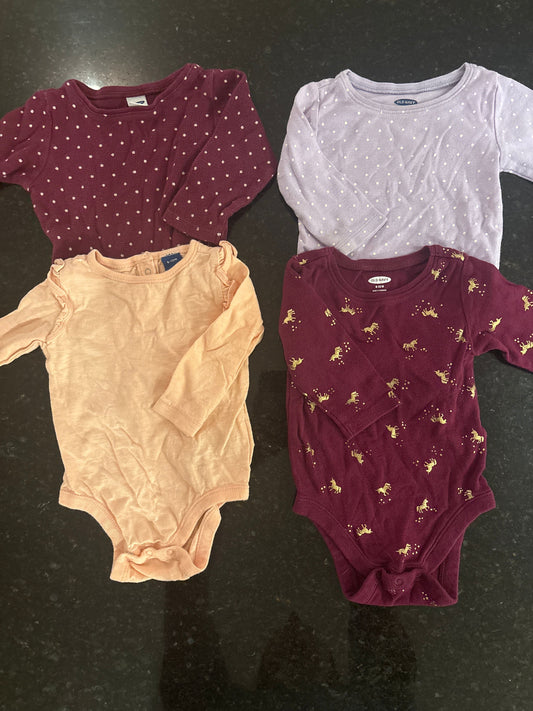 Old Navy Old Navy 6-12month long sleeve onesies 6 Months