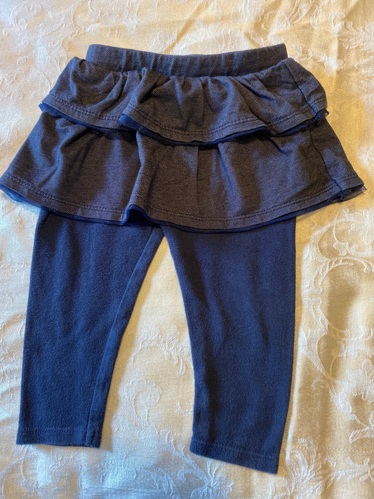 Garanimals 12m cotton blue pants with attached skirt, leggings 12 Months