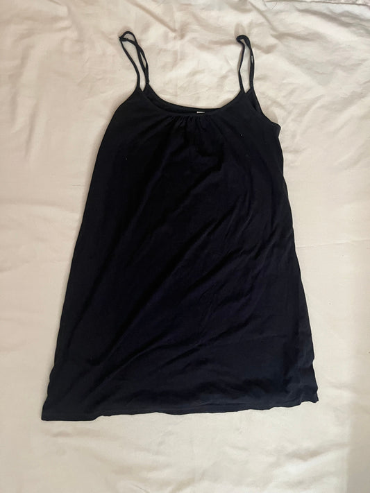 Old Navy women's medium black cotton/poly night shirt w/ adjustable spaghetti straps Women's - M