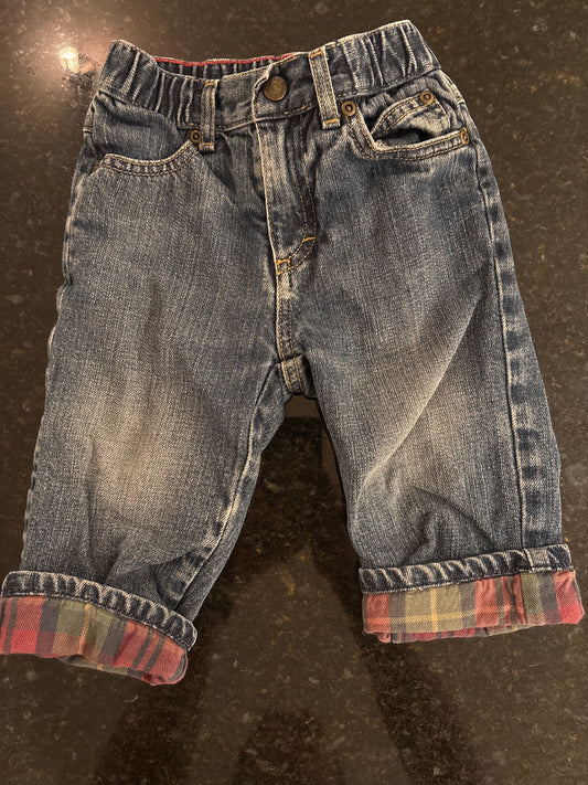 LL Bean LL Bean flannel lined jeans 12-18 months 12 Months