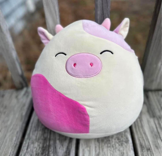 Squishmallow Caedyn the Pink Cow Plush Roughly 11in. Plush Toys