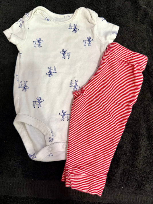 Carters 6 month moose and pants outfit set Carters 6 month moose and pants outfit set 6 Months