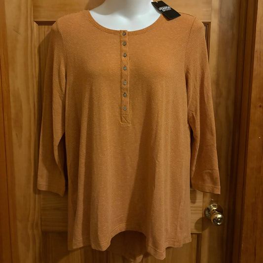Monroe & Main NWT long tunic stretchy striped top Women's - XL
