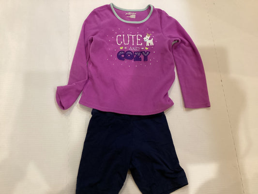 Variety Long sleeve purple fleece cute and cozy 1 pr blu shorts 7