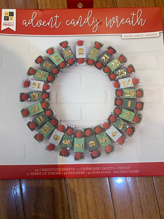 Christmas craft brand new. Sealed box DIY candy box holiday countdown wreath kit