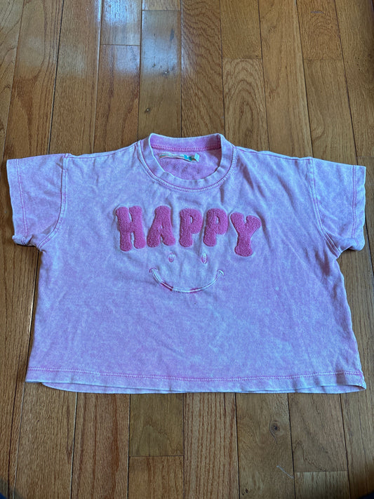 Vintage Harvana HAPPY shirt Pink tie die, crop 14
