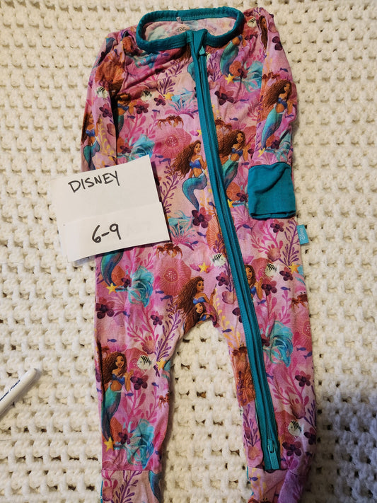 Posh Peanut - 6/9m Bamboo Zippy Little Mermaid Disney 6 Months