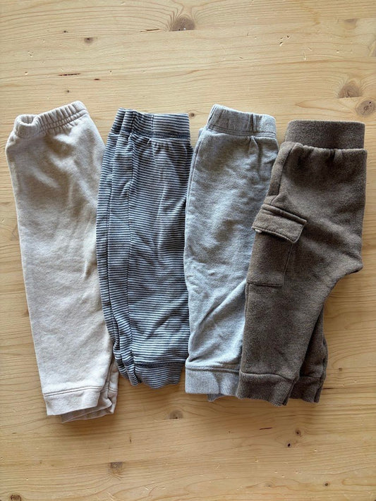 Carter's & Garanimals, 12m, Pants Multi Pack 5 Pairs: Brown, Gray, Off-White, and Stripes 12 Months
