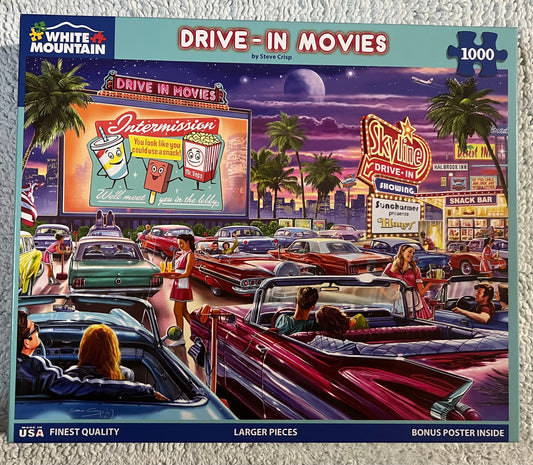 White Mountain Puzzle 1000 piece puzzle. No smoking/No pet home. Assembled once.