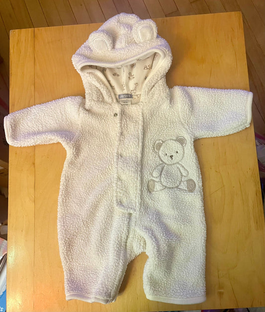 Carters Adorable zip up fleece hooded suit Newborn