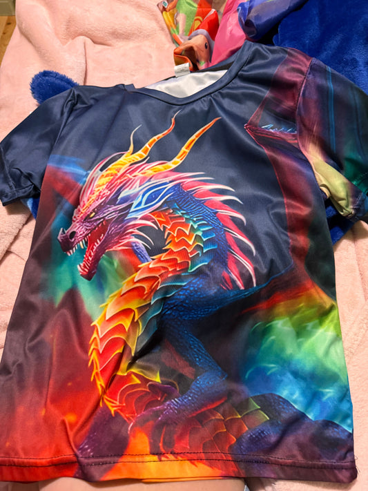 None Dragon shirt says size 11-12 10