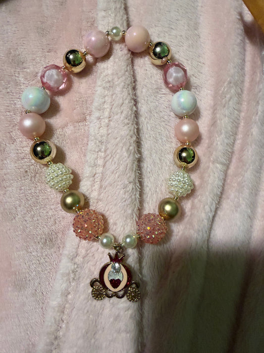 Necklace Bubble necklace with carriage on it 16.5 Long Jewelry