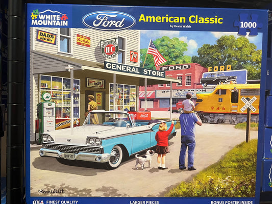 White Mountain Puzzle 1000 piece puzzle. No smoking/No pet home. Assembled once.