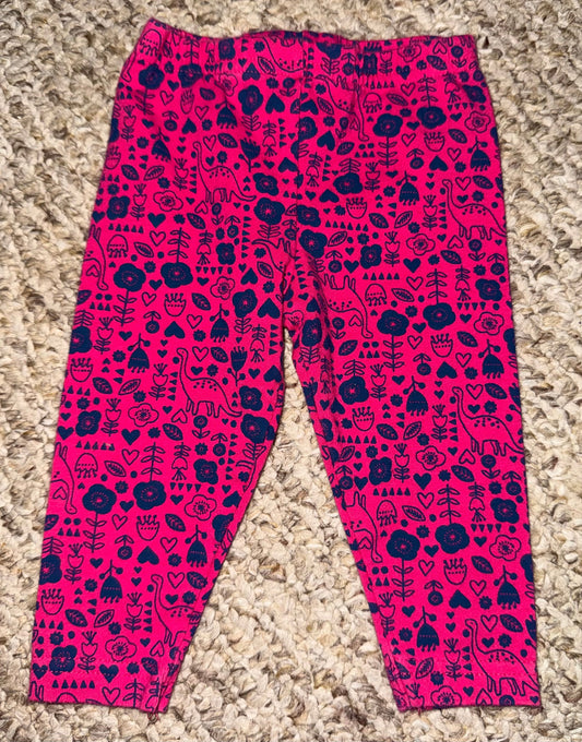 Carters navy blue and pink dinosaur pants 3-6m Carters navy blue and pink dinosaur pants 3-6m 3 Months