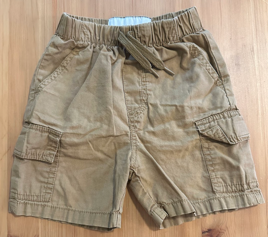 2T Paper Denim Cloth Brand Toddler Khaki Shorts Lightweight Cool Material w/ Cargo Pockets on Both Sides 2T