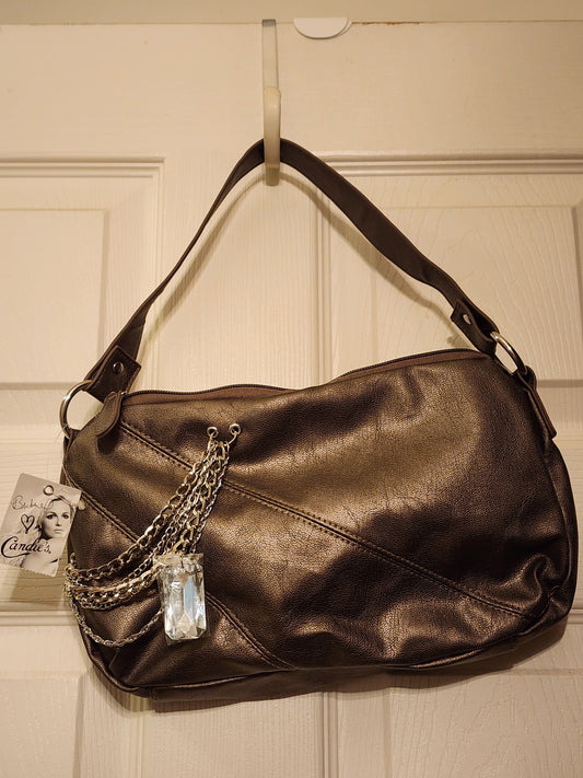 NEW - Candie's Short strap Shoulder Purse Bronze, top zipper & small inside zipper Purse