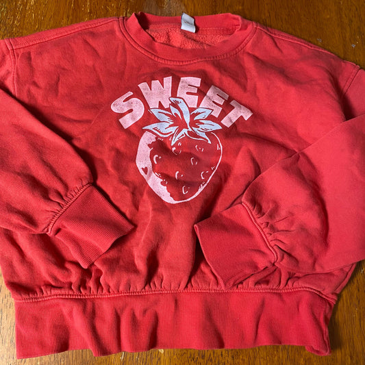 Old Navy Sweatshirt Strawberry sweet Crop 10 12 10
