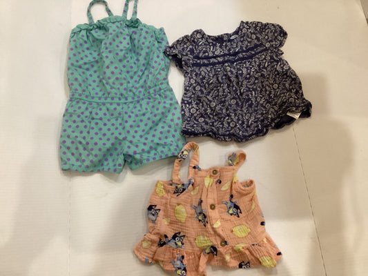 Variety 1 pc blue and purple short suit 1 Bluey orange tank 1 blu shirt 4T/4