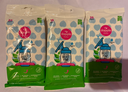 Dapple baby breast pump wipes 75 wipes Nursing