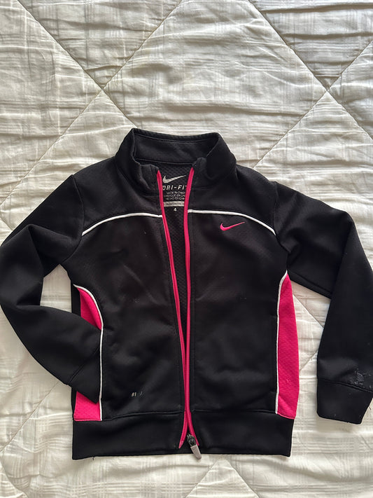 Nike Nike Dry Fit Zipped Light Jacket with pockets Black, Size 4 4T/4