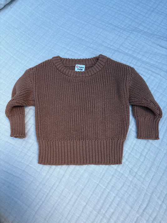 Pat Pat Brown knit sweater 6 Months