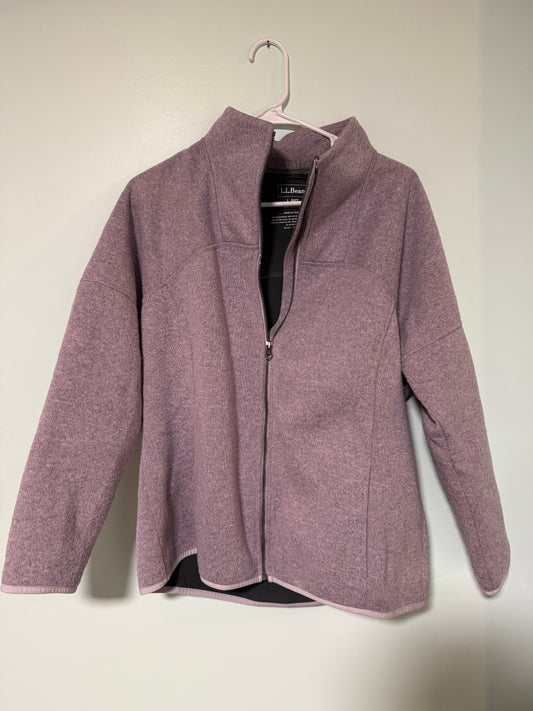 Ll Bean Large Petite zip up light purple jacket Women's - L